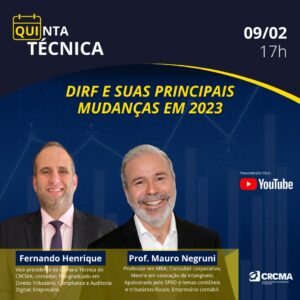 Banner divulgação do evento "Dirf e suas mudanças em 2023"